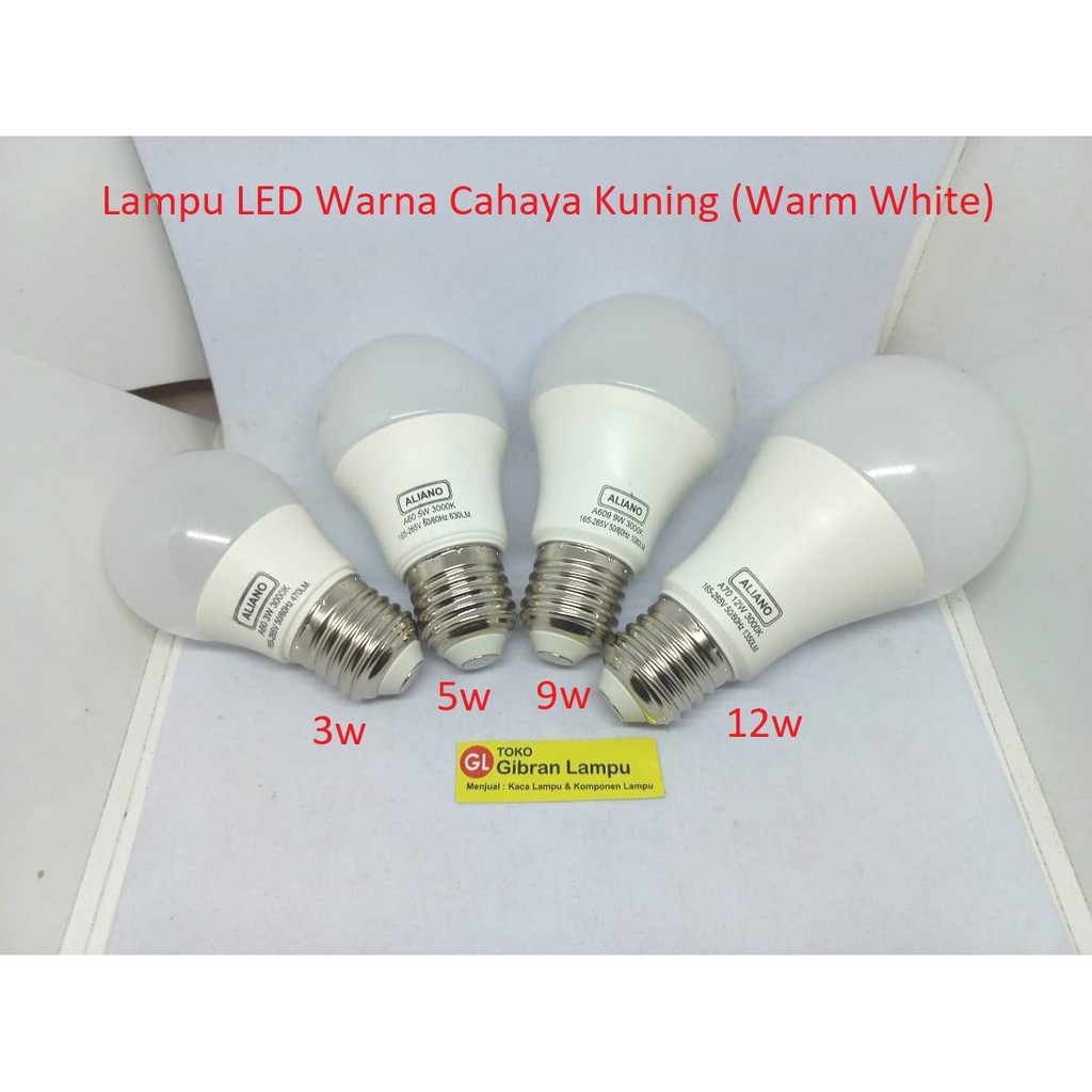 Lampu LED Murah Aliano Dragon Fruit - Promo LED Cahaya Nyala Kuning (Warm White) - Lampu Buah Naga