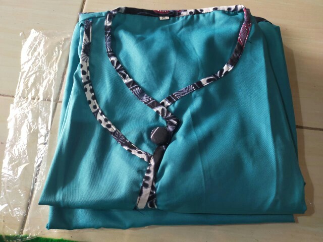 Gamis Batik Kombinasi Katun Toyobo Adem Modern Elegan M L Xl Xxl