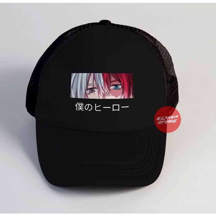 Todoroki / One Piece / Topi Jaring Distro / Topi Premium / Topi Sablon / Topi Anime / Topi Trucker / Topi Custom Unisex / Elcustom