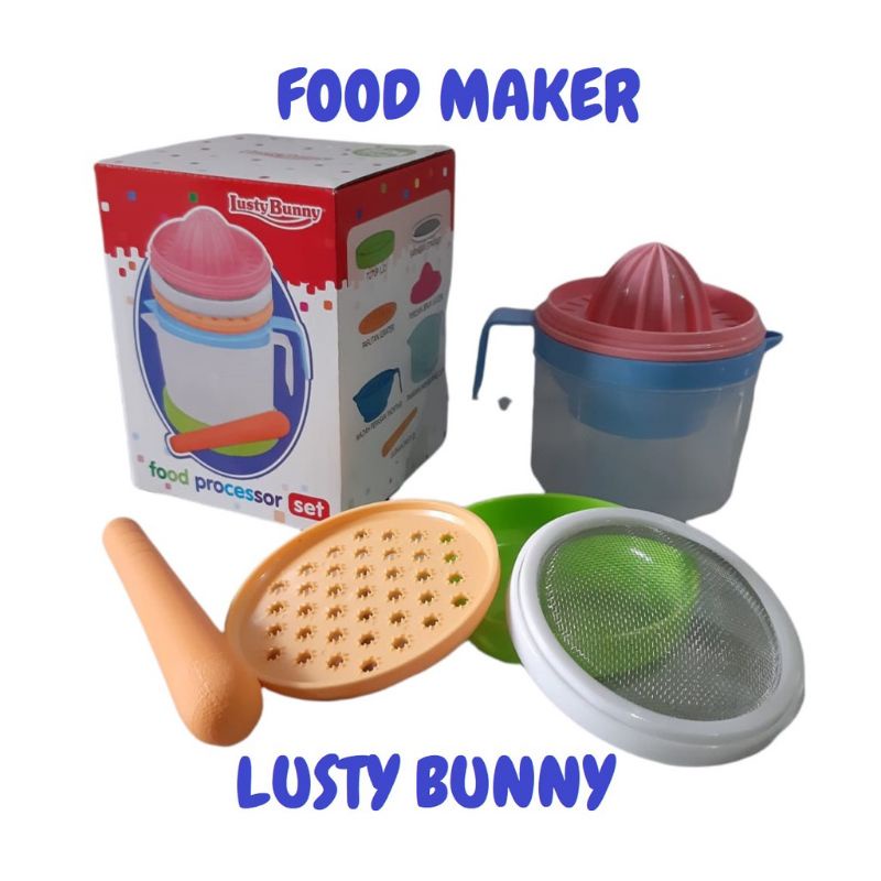 LB1374 LB1375 Lusty Bunny Baby Food Maker Set Saringan MPASI Bayi