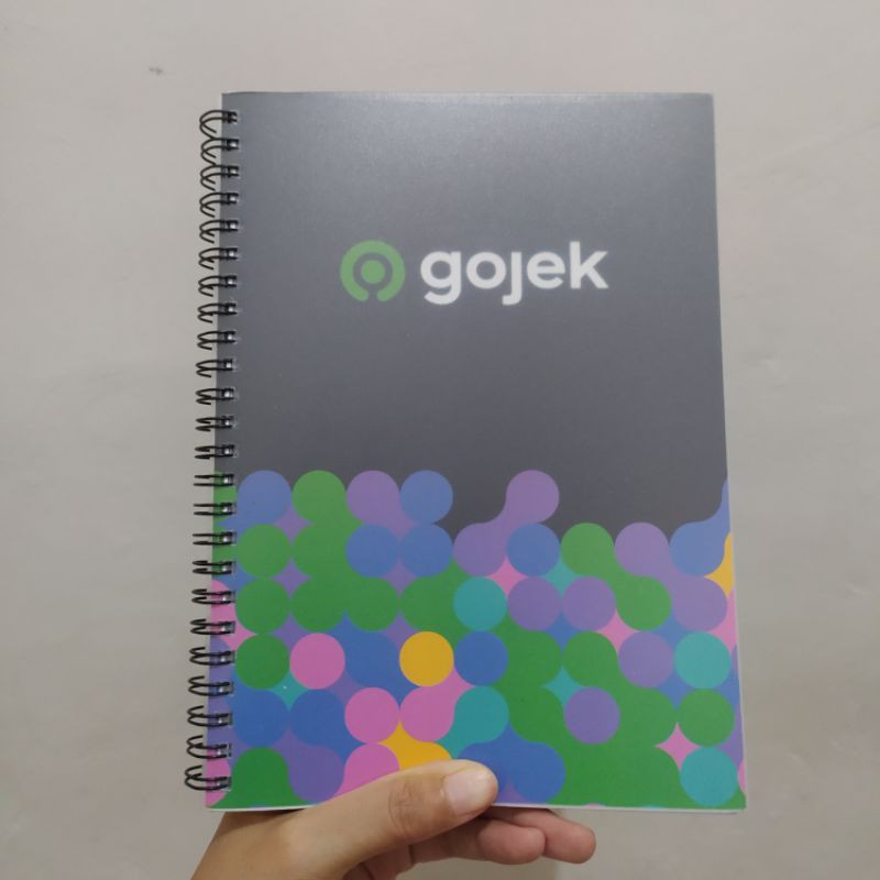 

Buku Catatan Agenda Notes Plastik Gojek Black Hitam Multicolor