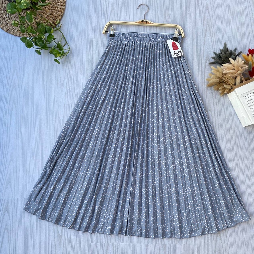 Renira Skirt Bawahan Rok Wanita - Hyget Premium All Size-GREY1