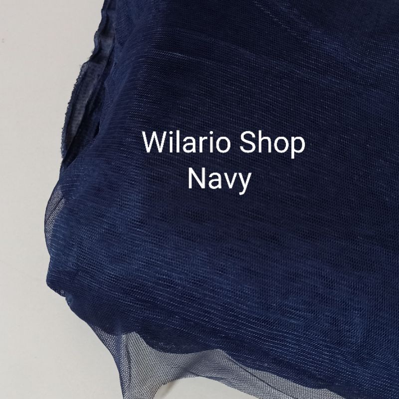 KAIN TILE HALUS LEMBUT | KAIN TULE | KAIN TULLE | KAIN TILLE | SOFT TILE | SOFT TULLE-Navy