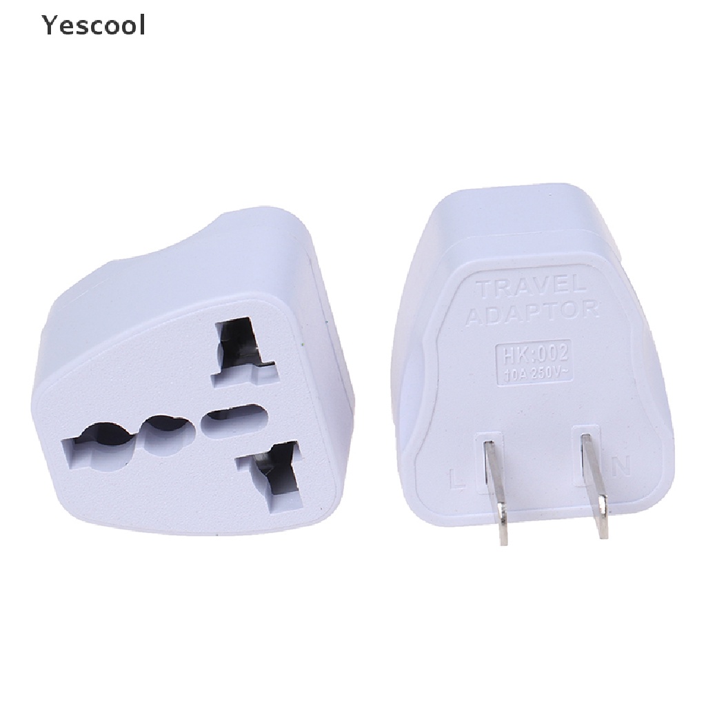 Yescool Adapter Konverter Outlet Power Plug Euukau Ke US USA AC Universal Untuk Travel