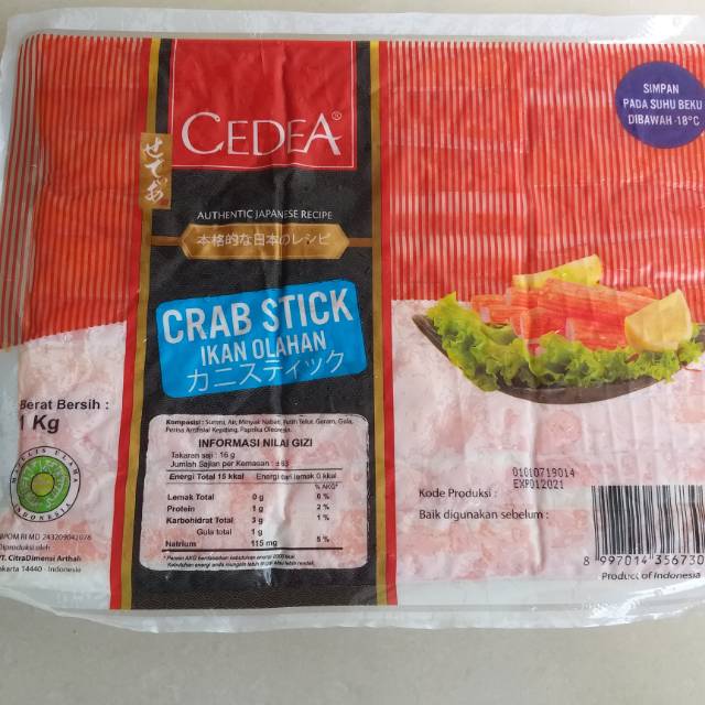 

crab stick atau kanistik 1 kg harga 65.000