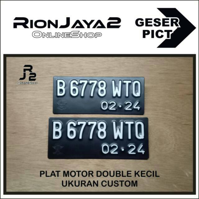 Plat Nomor Motor Double Custom Uk Kecil Shopee Indonesia