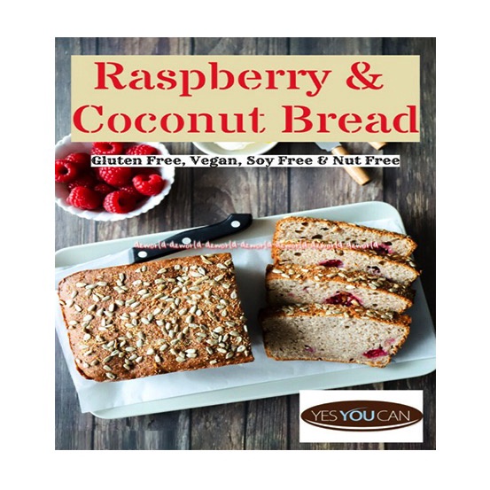 Yes You Can Raspberry &amp; Coconut Bread 400gr Tepung Premiks Rendah Gula Yesyoucan Tepung Instan Rasberi Kelapa