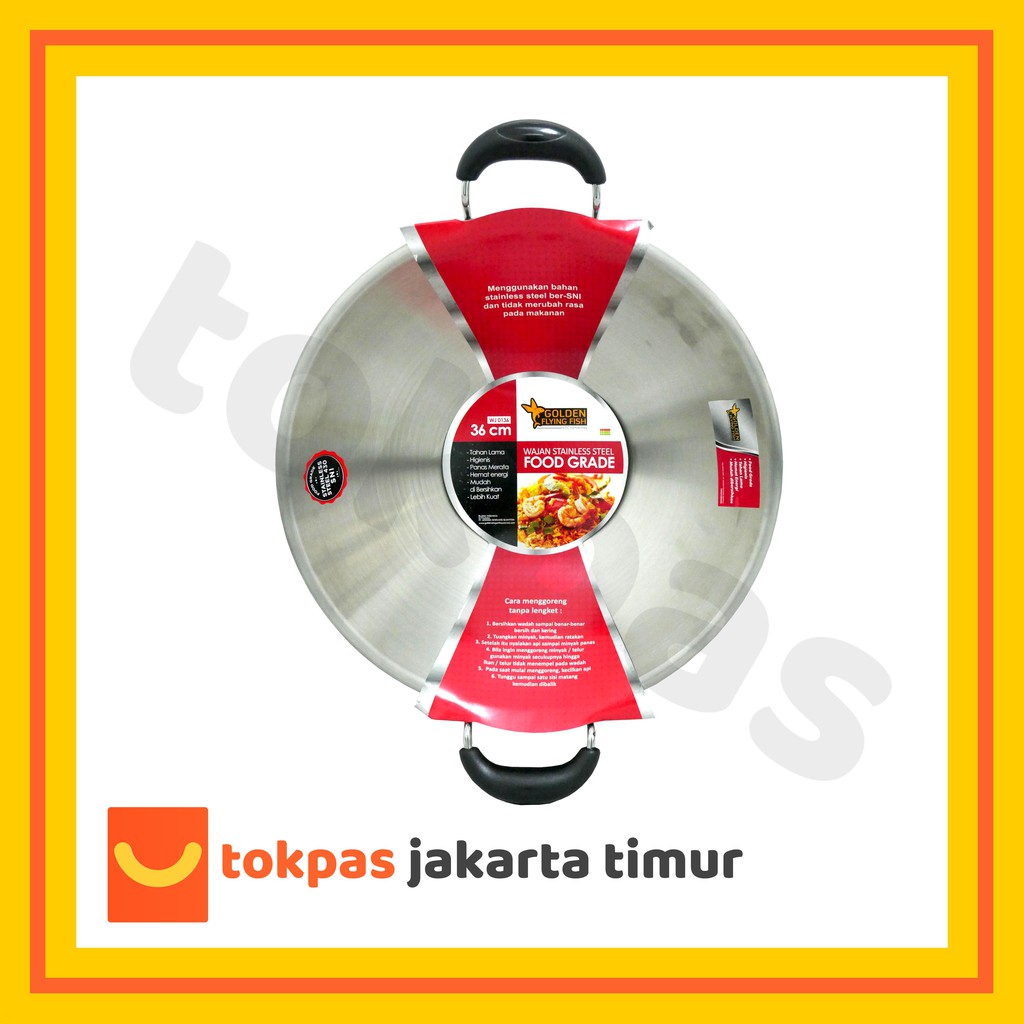 Wajan Stainless 36 cm Golden Flying Fish WJ 0136