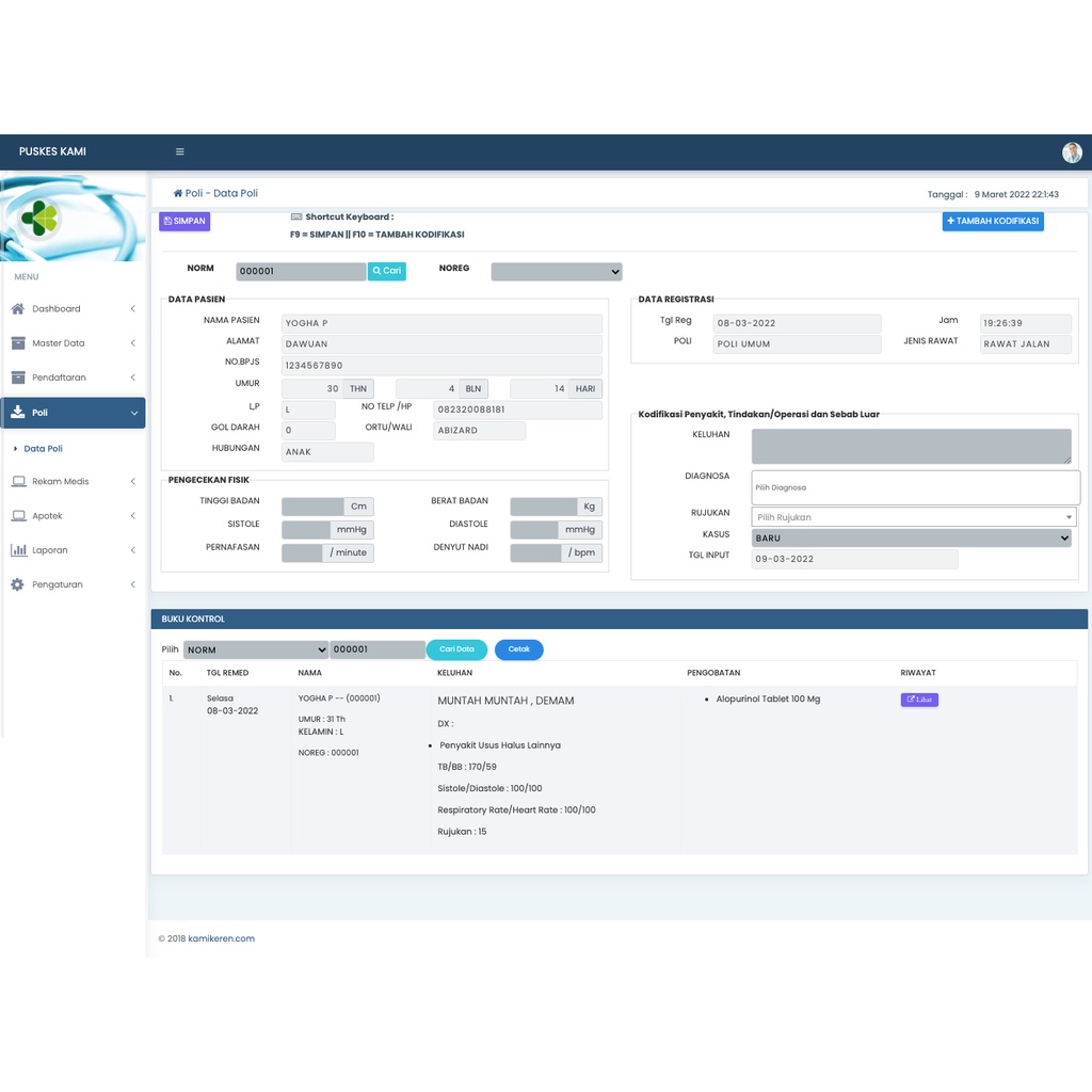 Aplikasi Pelayanan Puskesmas berbasis Web