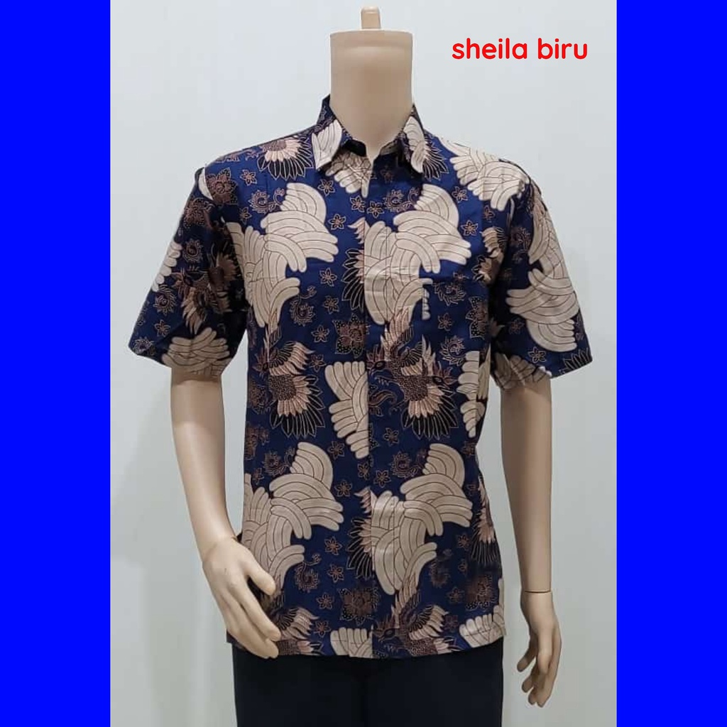 BATIK COUPLE KELUARGA SARIMBIT PASANGAN MUDA AYAH IBU ANAK  PREMIUM FAMILY JUMBO MODERN MURAH KEKINIAN TERBARU TUNIK DRESS SHEILA BIRU CAMISOLA CLOTHING