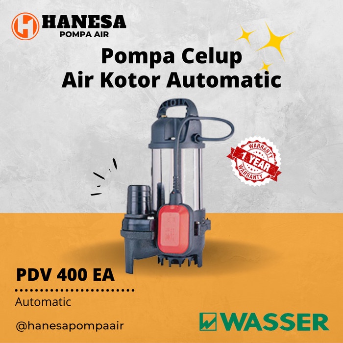 Wasser PDV 400 EA Pompa Celup Air Kotor Otomatis