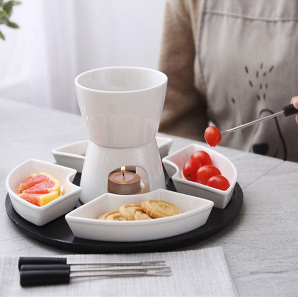 TOP Pot Putih Set Garpu Fondue