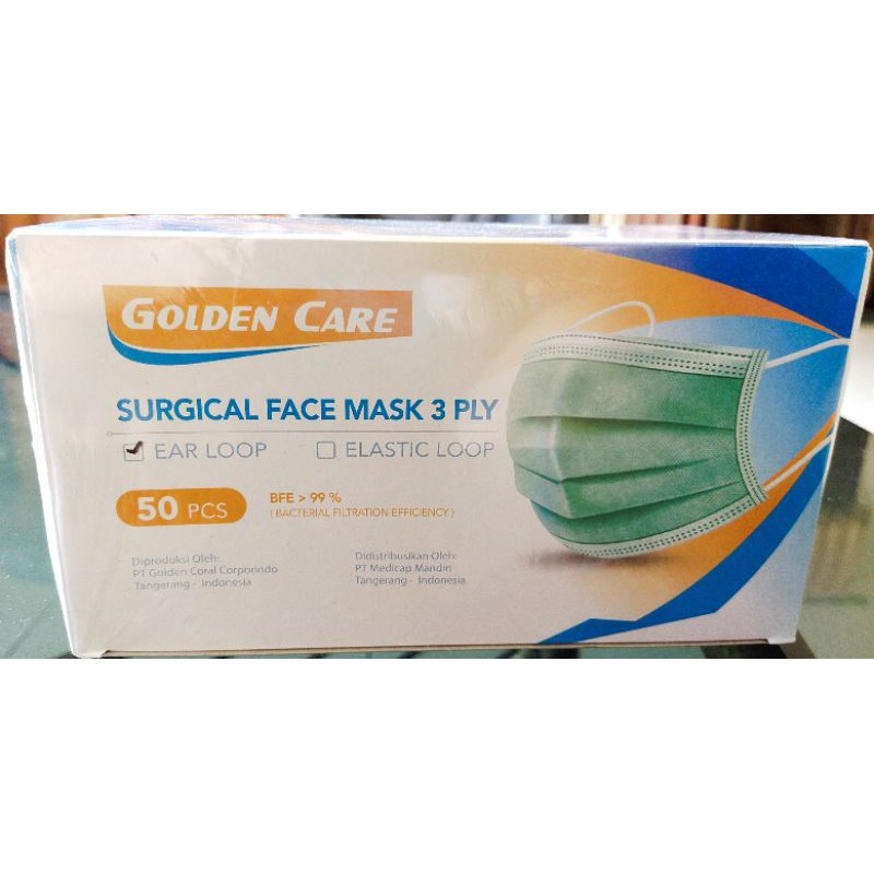 Masker Golden Care - Surgical Face Mask 3 PLY