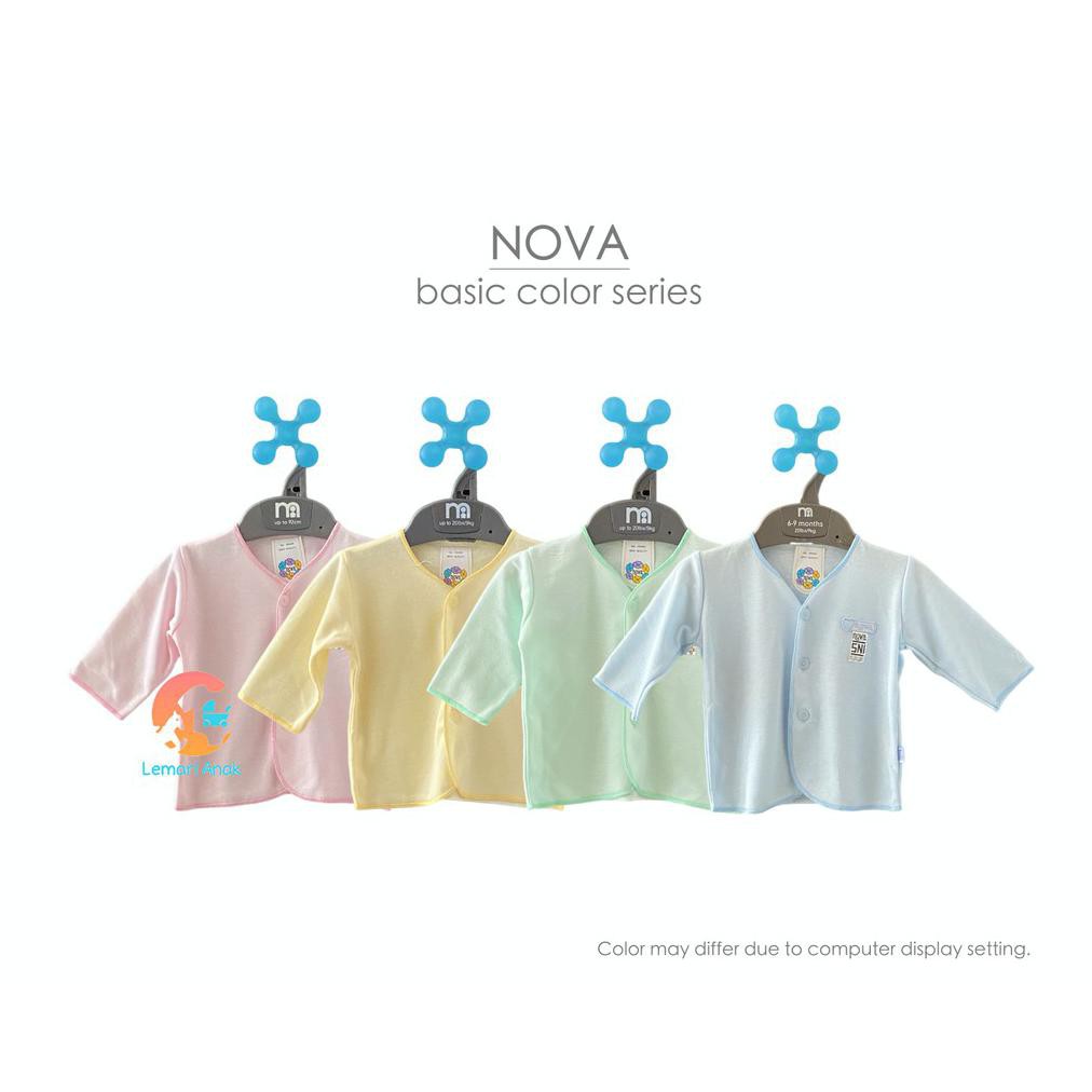 NEW COLLECTION NOVA Baju Bayi Lengan Panjang 0-3 Bulan (Basic Color)