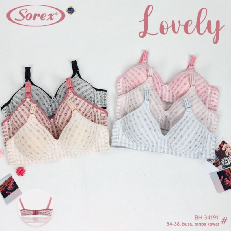 Bra Sorex Tanpa Kawat Cup Kecil Lovely BH 34191