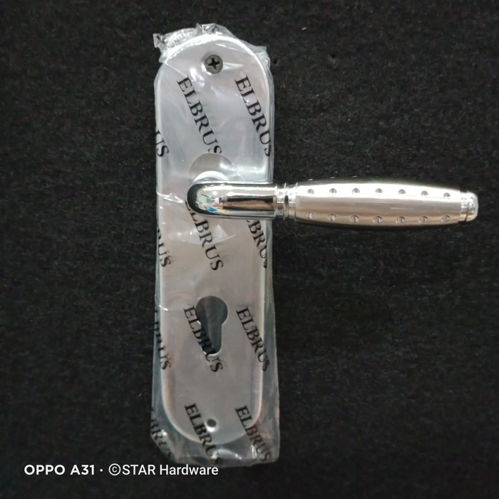 Elbrus Kunci Pintu Tanggung GC18-68 NP Komplit Gagang & Body Kunci