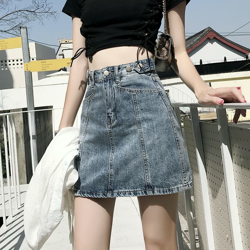 Rok celana pendek korea style wanita rok mini dewasa model terbaru 2022 biru kulot rok celana