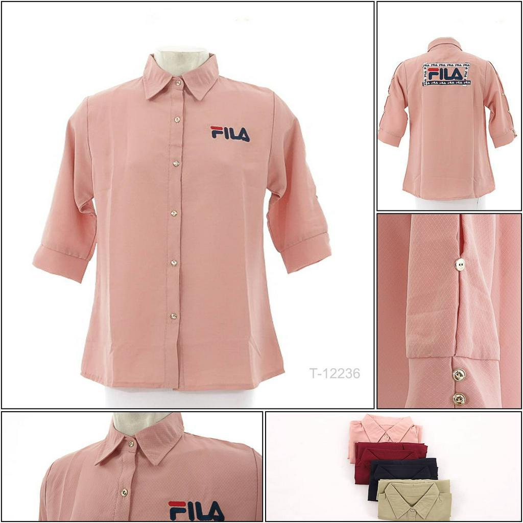 Kemeja Cewek  Lengan 3/4 Nathaniah[T12236]