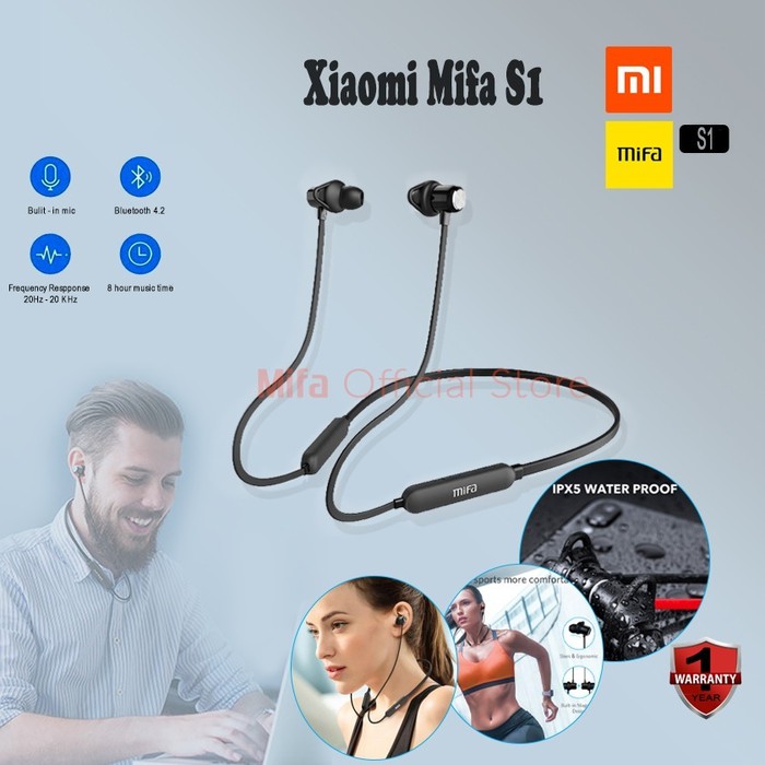 Xiaomi Mifa S1 Wireless Headphone Sports Bluetooth Earphone Headset -