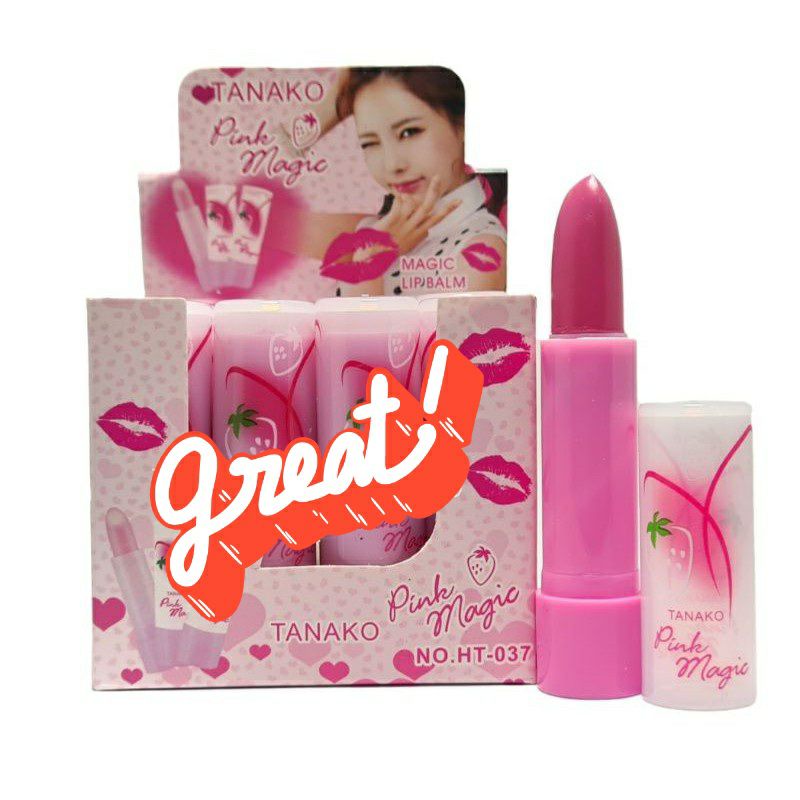 [STRAWBERRY] Magic Lip Balm Strawberry Pelembab Bibir Lipbalm Pemerah Bibir Kosmetik Makeup Make Up