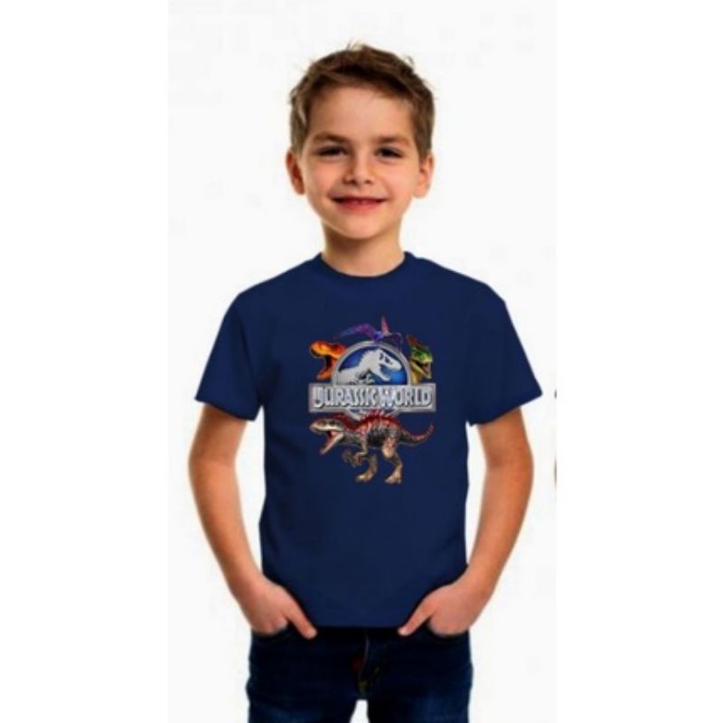 Kaos Jurasic World Untuk Anak-Remaja Cowok/Cewek