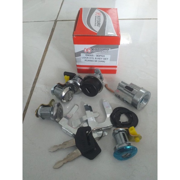 kunci set kijang super & kijang grand 1pc kunci kontak 3pc kunci pintu 1pc kunci laci(khusus kijang 