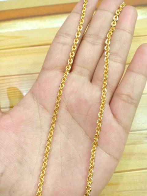 Kalung wanita //kalung nory motif //perhiasan //kalung penggati emas //panjang panjang  45 cm