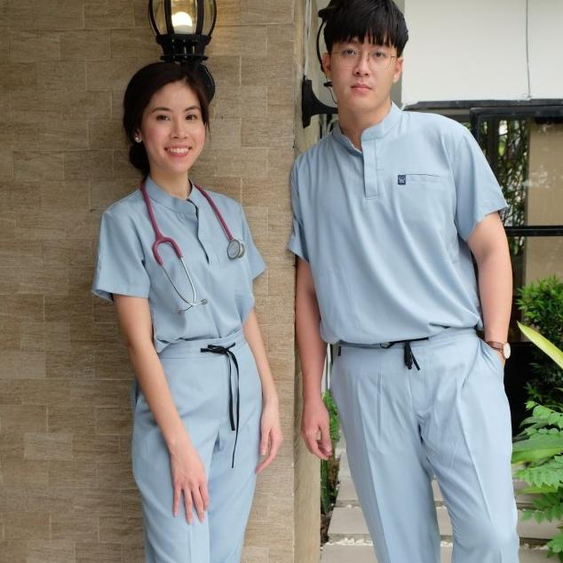 Baju Jaga MANDARIN - LIGHT BLUE Scrubs Theatre Blues Empirical