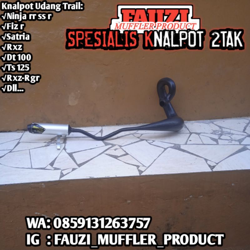 KNALPOT UDANG TRAIL  RANGKA KTM UNTUK MOTOR NINJA R RR SS DT TS 125 RX KING FIZ R SATRIA2TAK RGR RXZ