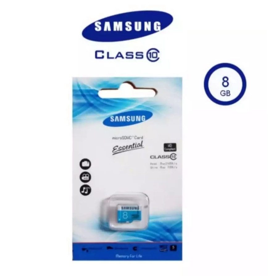 Memory Card-MMC SD Samsung Essential Class 10 4GB-8GB-16GB-32GB-64GB-Memory Card HP Samsung Essential Class 10-Biru