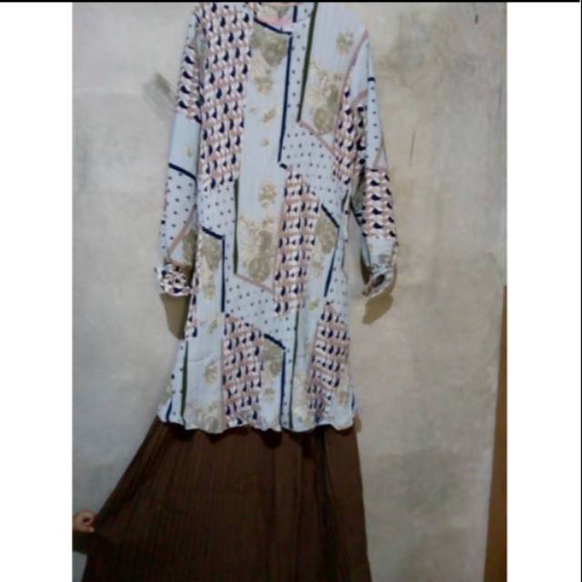 Gamis mc biru telur asin cantik bangett