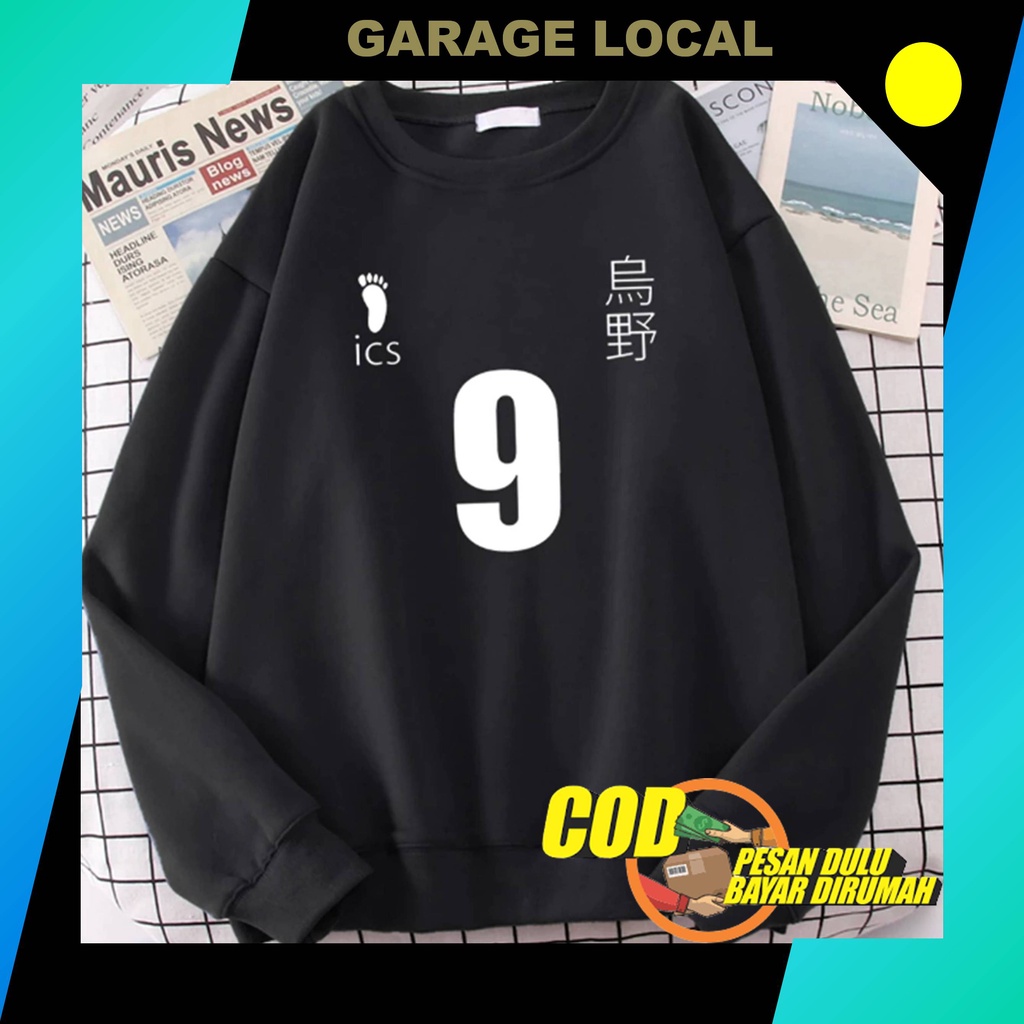 Sweater Crewneck Basic Anime Cartoon Haikyuu Japan CN Anime Pria Wanite Crawneck Karakter Cowok Cewe