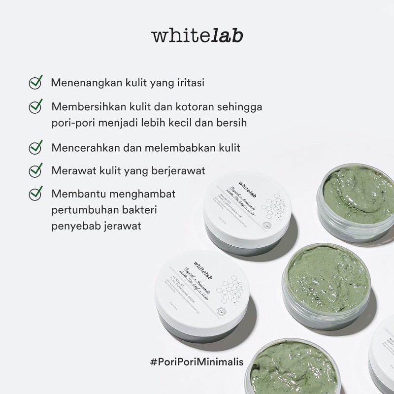 WHITELAB Brightening Mugwort Pore Clarifying Mask Indonesia