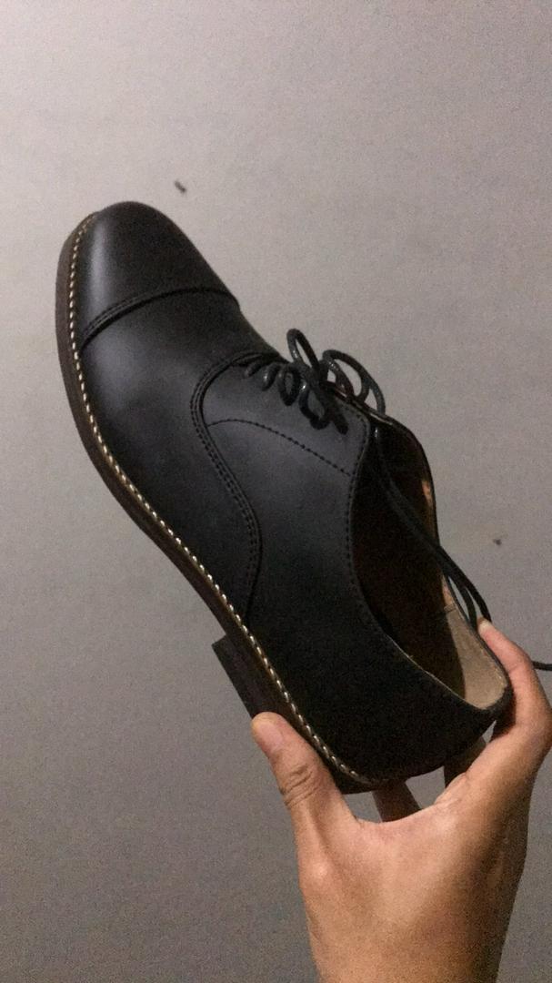 Brygan Craftmanship - Sepatu Kerja Pantofel Sanada Derby Oxford Black