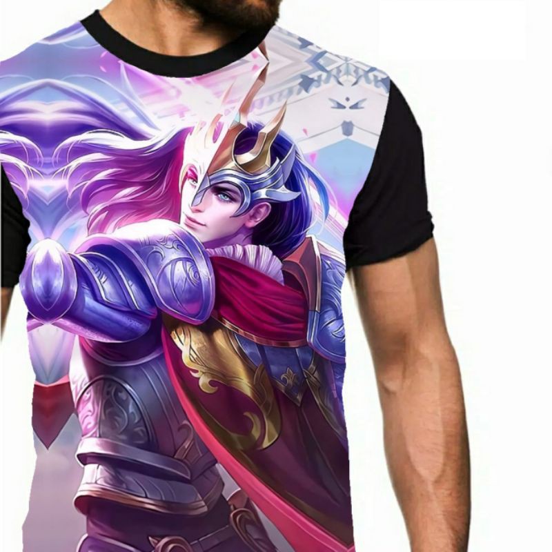 Kaos Lancelot skin floral knight game mobile legend legends anak cowok pria Bandung murah printing