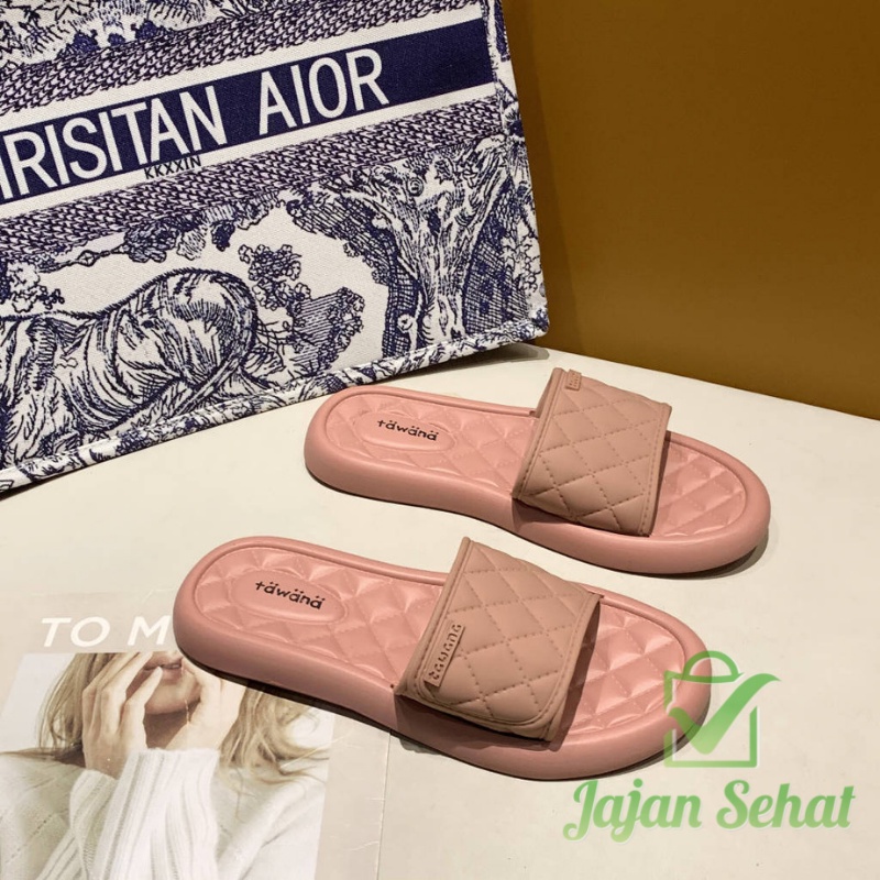 SANDAL TAWANA WOMEN SLIPPERS FLAT SLIP ON SENDAL WANITA 2026