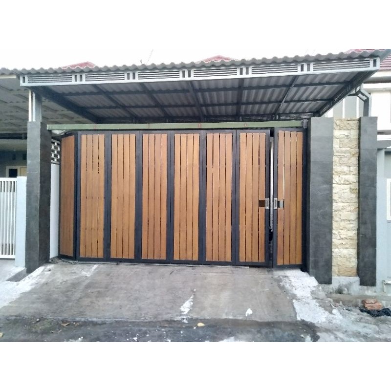 Jual Pagar Conwood Minimalis lipat tikung / Pagar sidoarjo surabaya