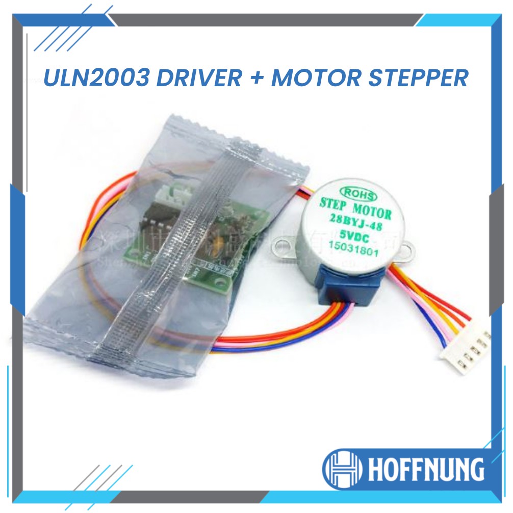 Motor Stepper 28BYJ 28 BYJ 48 5V + Driver ULN 2003 ULN2003