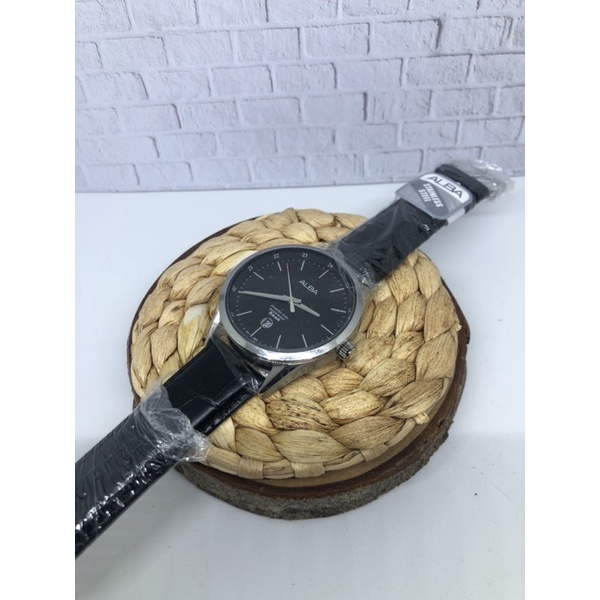 Jam Tangan Pria Alba Quartz kulit vj42 Original garansi resmi alba