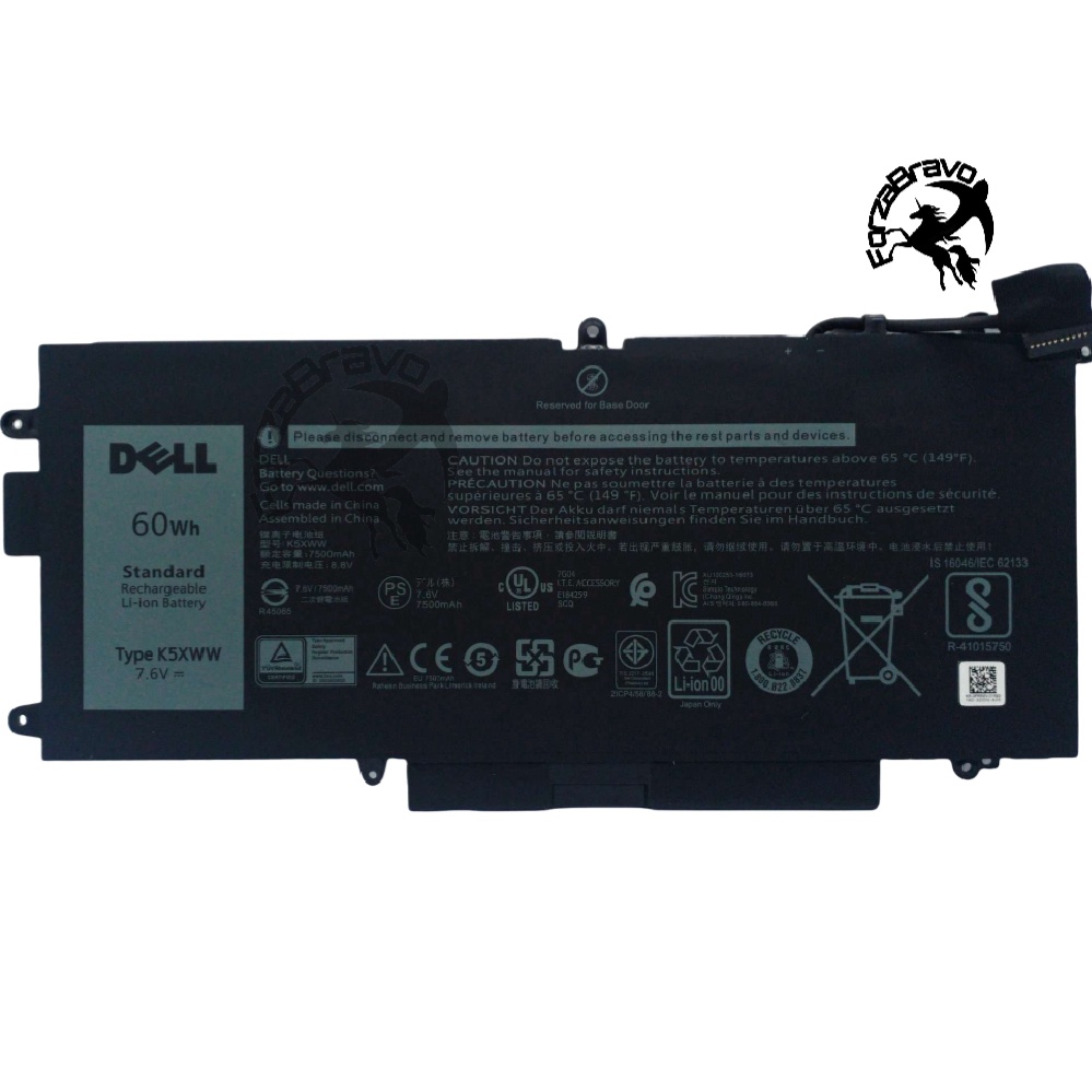 BATERAI LAPTOP K5XWW FOR DELL LATITUDE 5289 7389 7390 2-in-1 SERIES LATITUDE 12 5000 E5289 L3180 SER