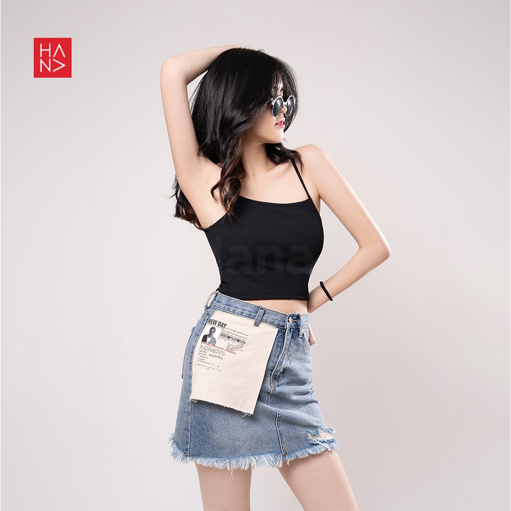 Hana Fashion - Ruby Halter Tank Top Knit Rajut Wanita - TT189