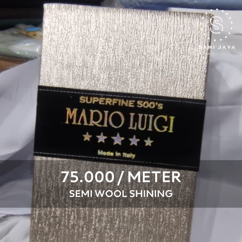 Kain Bahan Jas & Celana Wedding MARIO LUIGI Semi Wool Shining