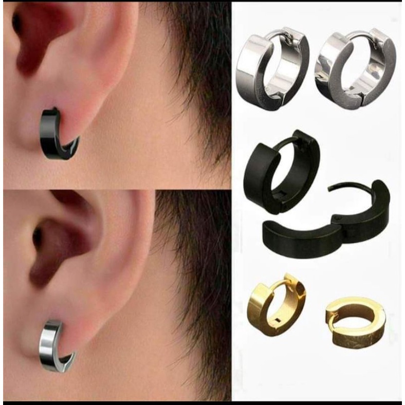 ANTING TINDIK TITANIUM STENLESS TEEL TERBARU PRIA WANITA ANTI KARAT TIDAK LUNTUR