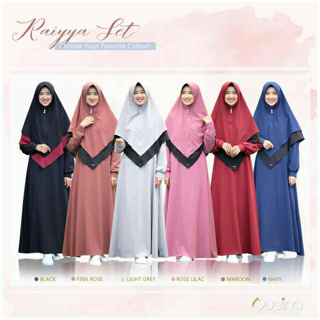 Audina Gamis Jilbab Raiyya Set Gamis+Khimar Syar'i by Ori Audina/Gamis mewah/gamis Elegant/gamis res