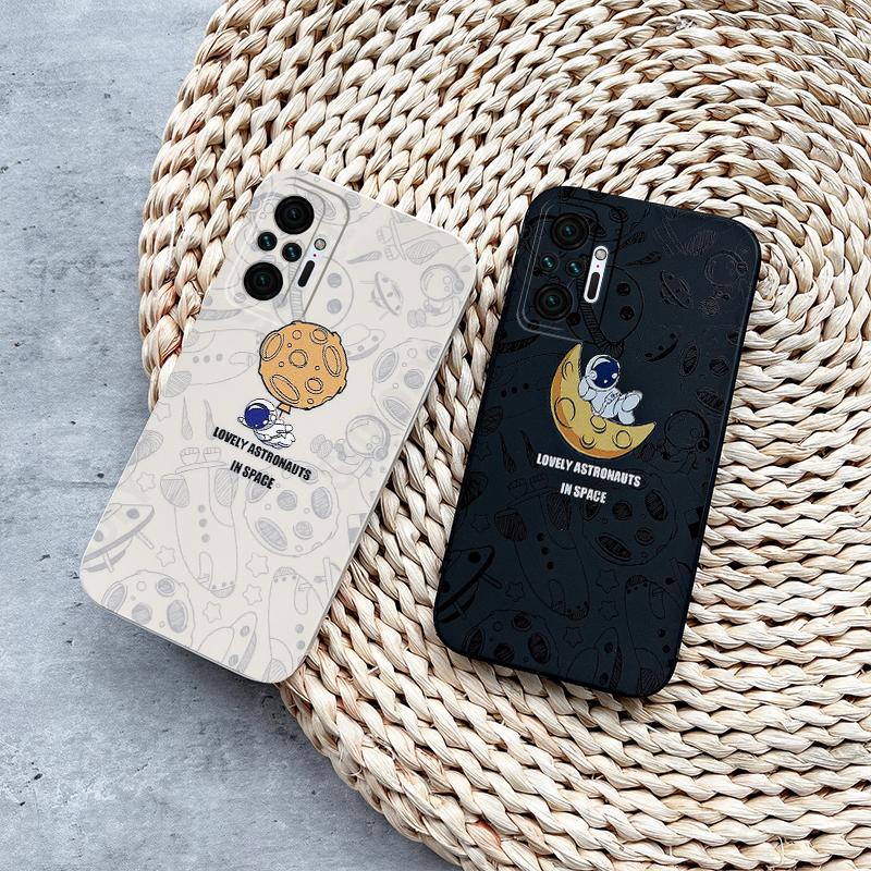 Case Kotak Desain Astronot Klasik Anti Jatuh Untuk Xiaomi 11 Poco X3 NFC X3 Pro Poco M3 M2 Redmi Note 7 Pro Note 8 Pro Note 9 Pro Note 10 Pro Note 11 Pro Redmi 8 9 10 9 10 9A 9T 9T