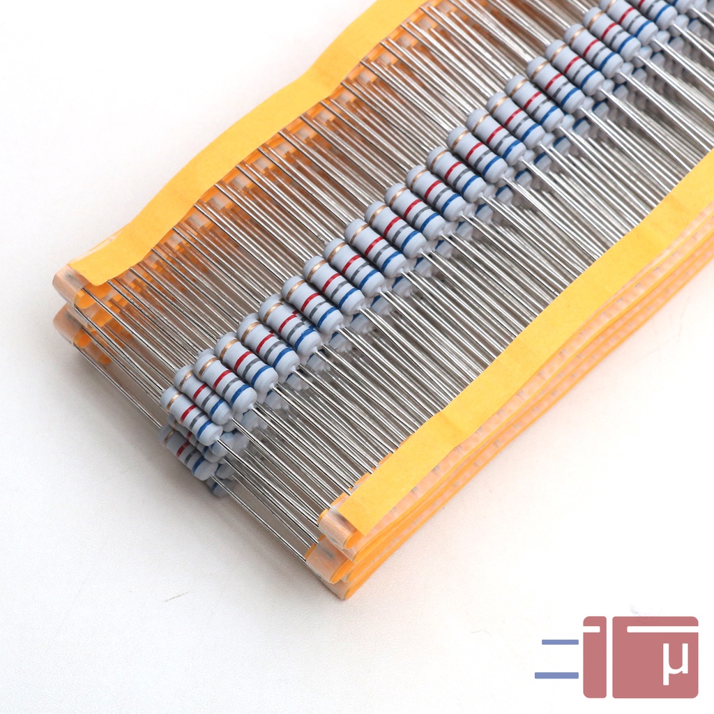 x10 Resistor 6K8 6.8K 1W Metal Oxide 5% Taiwan Kaki Tembaga