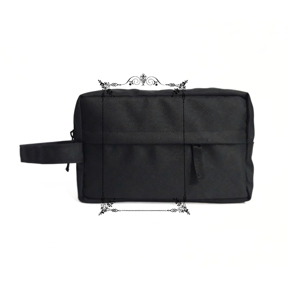 Terlaris Hand bag Polos Hitam / Pouch Elegan