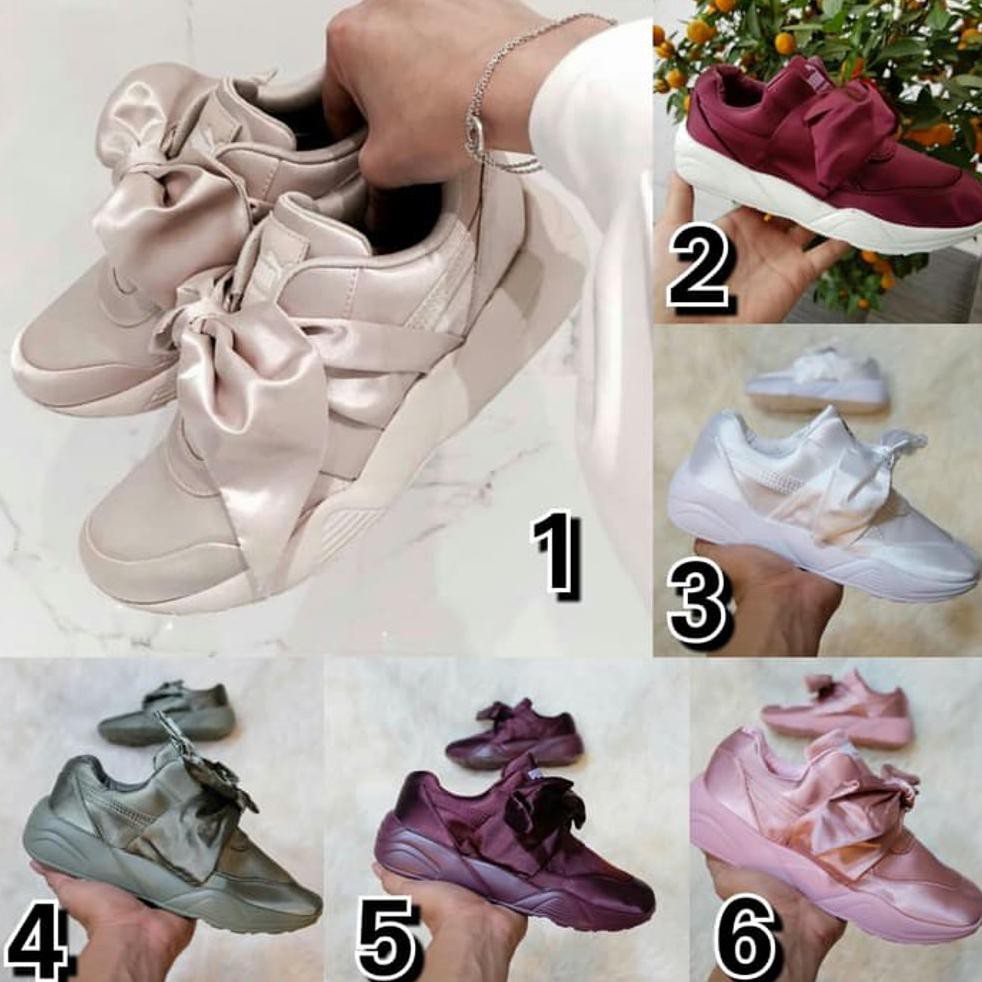 Sale Sepatu Wanita Kasual Sepatu Sneakers Casual Puma Bow Rihanna Import Cewek Women Wanita