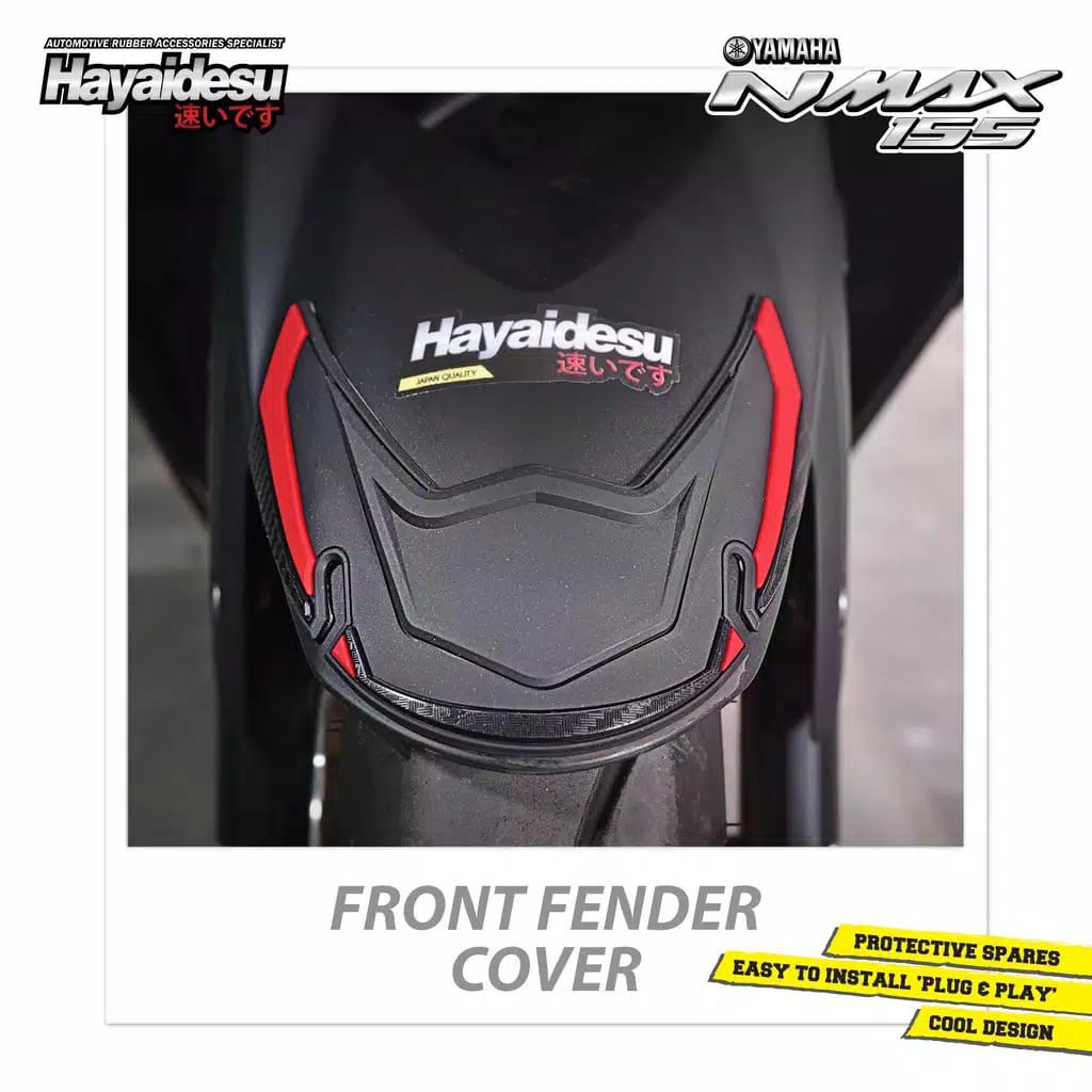 Yamaha Nmax Old Front Fender Protector Cover Aksesoris Decal Variasi Carbon Pelindung Spakbor