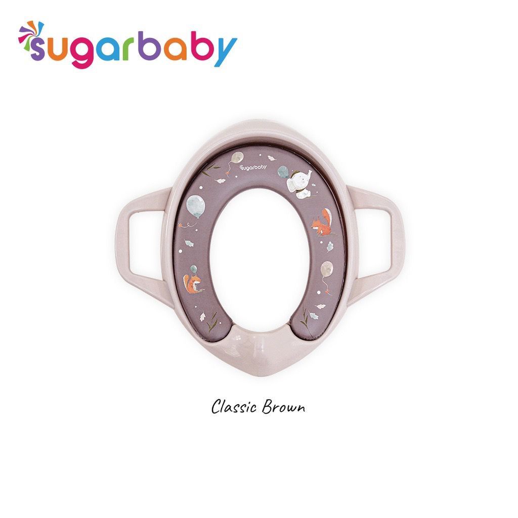 [FREE BUBBLE WRAP] Sugar Baby Potty Seat With Handles &amp; Splash Guard / Dudukan Toilet Anak Potty Training